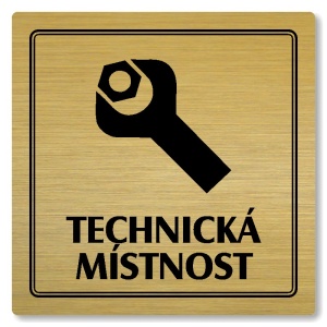 Technická místnost, 118x118mm, zlatá, Utah